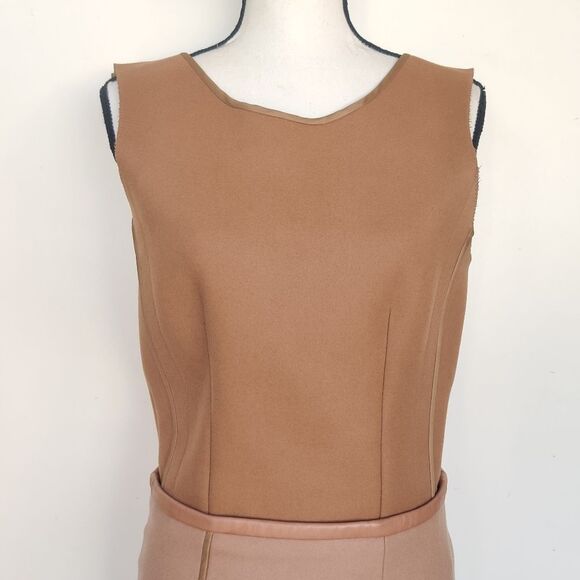 Chloe Wool Sleeveless Camel Dress Size 34 US 2 - Picture 5 of 16